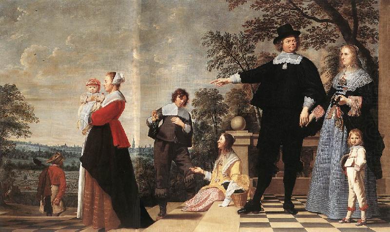 OOST, Jacob van, the Elder Portrait of a Bruges Family a china oil painting image